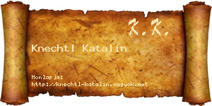 Knechtl Katalin névjegykártya